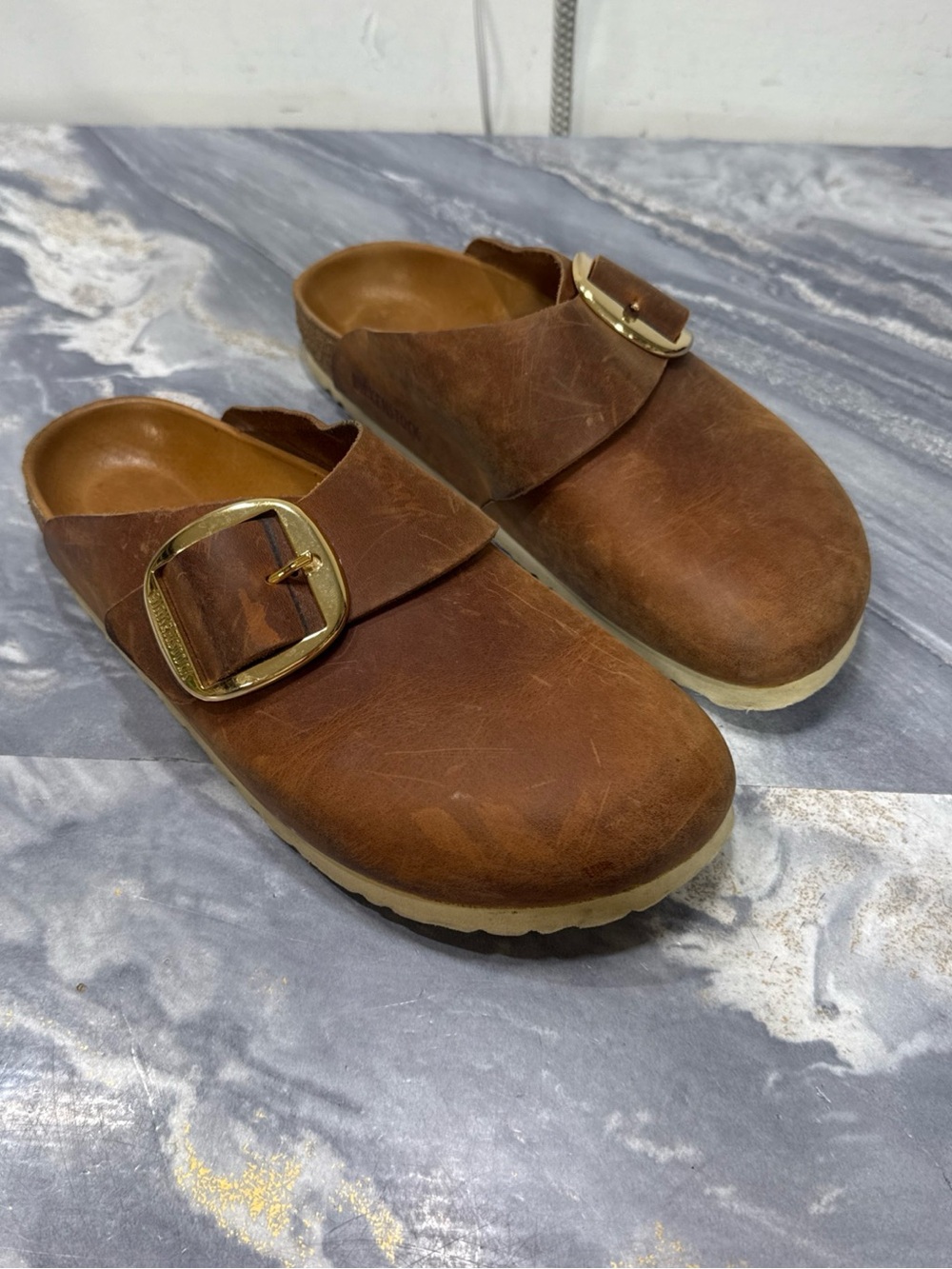 Birkenstock Women's Basel Big Buckle Black Leather 39 - Picture 14 of 16